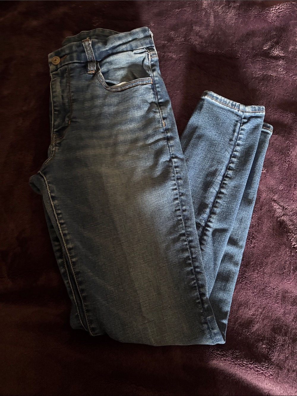 American Eagle Outfitters Light-Mid Blue Skinny Jeans